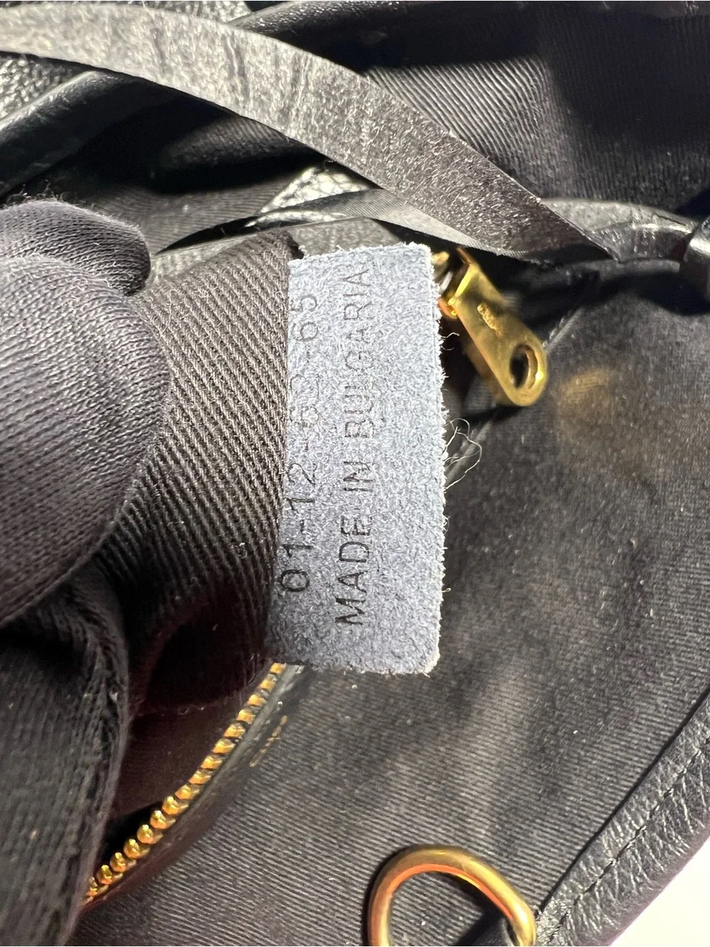 3069: Chloé Black Leather Zip Packable Tote Shoulder Bag